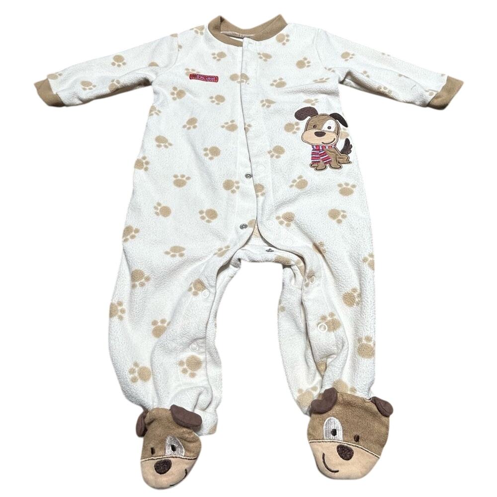 Carter's footed sleeper puppy dog pocket and feet sz 6-9 M